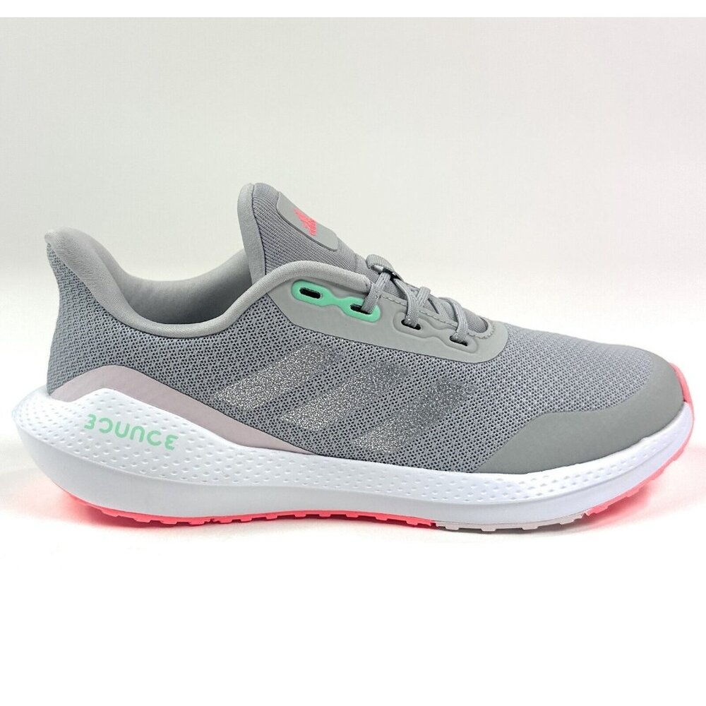 Adidas EQ21 Run J Bounce Kids Size 4.5 Gray Low Running Shoes Sneakers GY9382 - Picture 1 of 9